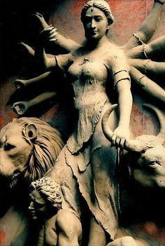 Statue of Goddess Durga. The word Shakti means divine energy/force ...