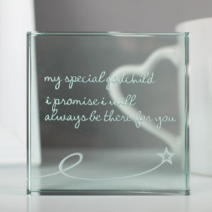 Spaceform - My Special Godchild Glass Paperweight