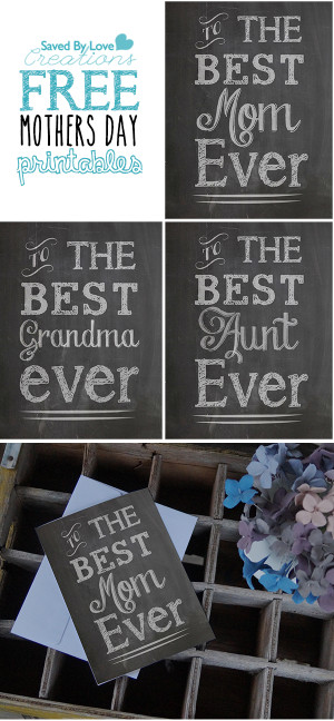 Mother's Day Free Printable Card by @savedbyloves