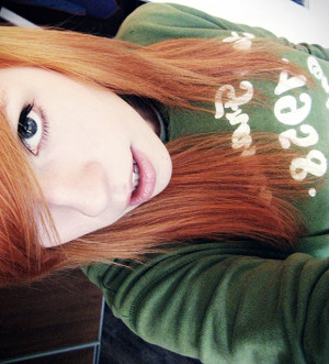 beautiful, eyes, girl, green, redhead