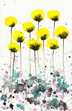 Flowers -- Art Print -- Warm Breeze -- Yellow Flowers -- 5x7 Yellow ...