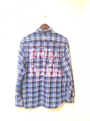 Pretty Reckless Shirt in Plaid Flannel. Acid wash hipster 90s grunge ...