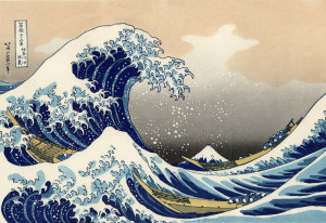 La grande vague de Kanagawa (神奈川沖浪裏), symbole du Japon.