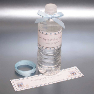 Water Bottle Label Baby Shower Favor, Set of 5