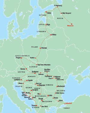Russia and Czech Republic Map