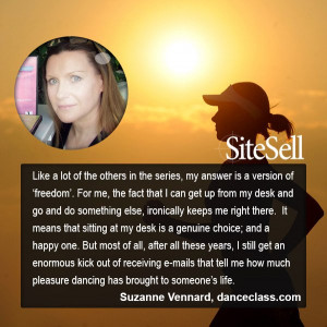 Personal Freedom Quote by Suzanne Vennard at http://www.sitesell.com ...