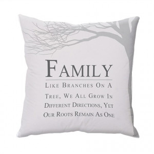 Family Roots Quote Cushion