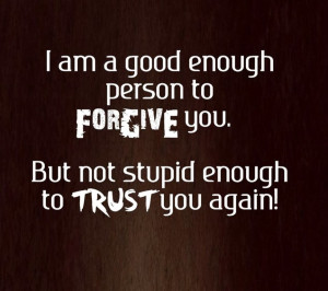 ... He is missing that wonderful feeling of trust in someone or something