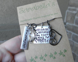 Sobriety Date Necklace with Quote