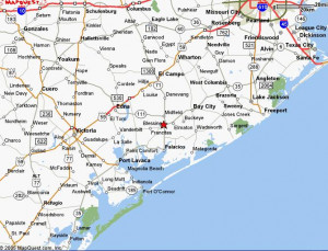 south texas gulf coast map