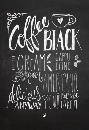 ... Chalkboard Coffee Handlettered by Melissa Baker-Nguyen -Free Printable