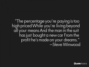The percentage you're paying is too high priced While you're living ...