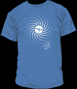 2011 Go Blue Shirt W Big Pinwheel On Light