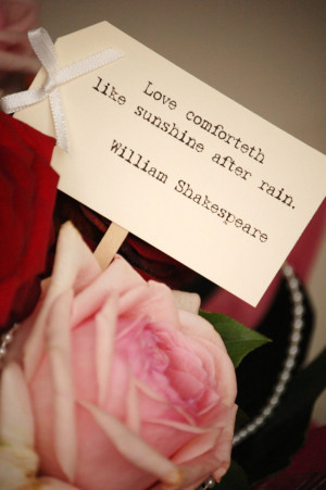 Love Quote Flags - cream with ivory bows - set of 10