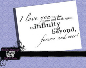 Saying Digital File: I love you to the moon and back again, to ...