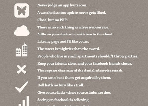 Updated cliches for the Internet age
