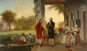 Washington and Lafayette at Mount Vernon, 1784 by Rossiter and Mignot