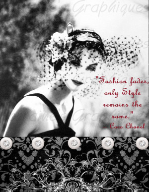 Style Remains the Same - Coco Chanel Quote Fine Art Print, Fashion ...