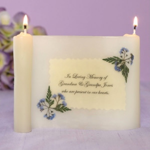 Scroll Wedding Memorial Candle
