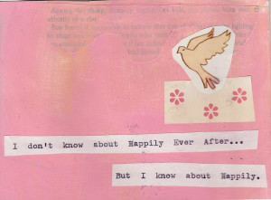 happily (flb quote postcard) Love this!