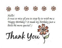 Thank You Note For The Birthday Wishes