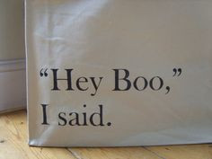 Harper Lee Hey Boo To Kill A Mockingbird Quote Large Canvas Shopper ...