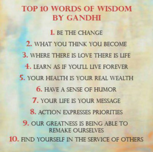 Words of Wisdom By Gandhi