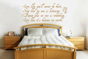 bedroom wall quotes bedroom wall quote high quality art of wall decals ...
