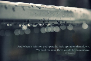 And when it rains on your parade