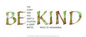 Be Kind, Philo of Alexandria, Calligraphy Art Plaques, Inspirational ...
