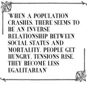 When a population crashes, there seems to be an inverse relationship ...