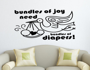 Bundle of Joy quote wall sticker quote decal wall art decor 6041