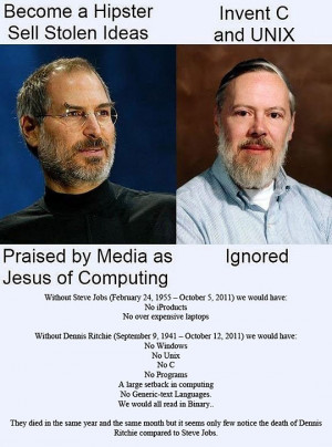 Steve Jobs VS Dennis Ritchie