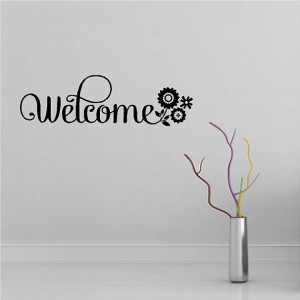 Welcome Entryway Wall Quotes Words Sayings Removable Foyer Wall Decal ...