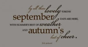 September Quotes and Sayings