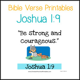 Joshua 1:9 Bible Verse Printables
