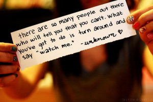 Quote on proving your critic wrong