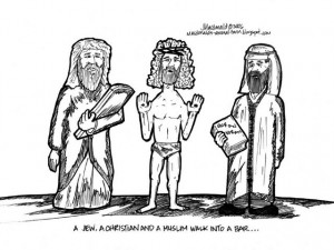 Jew, a Christian, and a Muslim...
