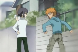 This is a still of Yuki and Kyo in a fight, taken from the Fruits ...