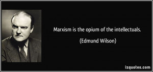 Marxism is the opium of the intellectuals. - Edmund Wilson