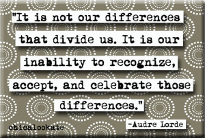 Audre Lorde Not Our Differences Quote Refrigerator Magnet or Pocket ...