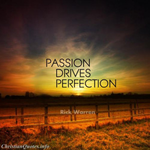 Rick Warren Quote - Passion - sunset over fence and field