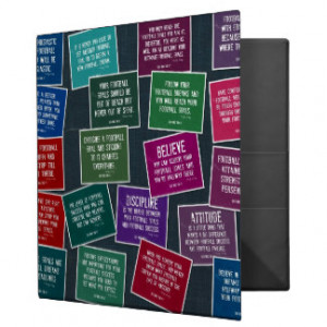 Football Quotes for Motivation 3-Ring Binder