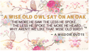 wise owl quotes sayings