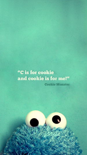 Cookie Monster - iPhone 5 wallpaper. #Vintage #Quote #mobile9 Click ...