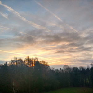 by chelsgem - Vapor trails - pure beauty  #sunset #sunrise ...