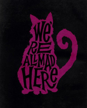 The Cheshire Cat of Alice in Wonderland by Lewis Carroll. Graphic ...