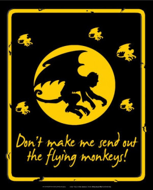 Flying Monkeys Tin Sign