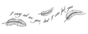 ... quote... on my foot. deviantART: More Like White feather tattoo I by