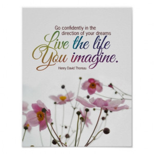 Live The Life You Imagine Motivational Quote Posters